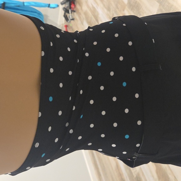 Tommy Hilfiger Black and Blue Polka Dot One Piece Swimsuit - Picture 8 of 9